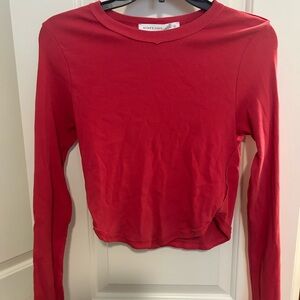 Altar'd State Vibrant Red Long Sleeve Tee